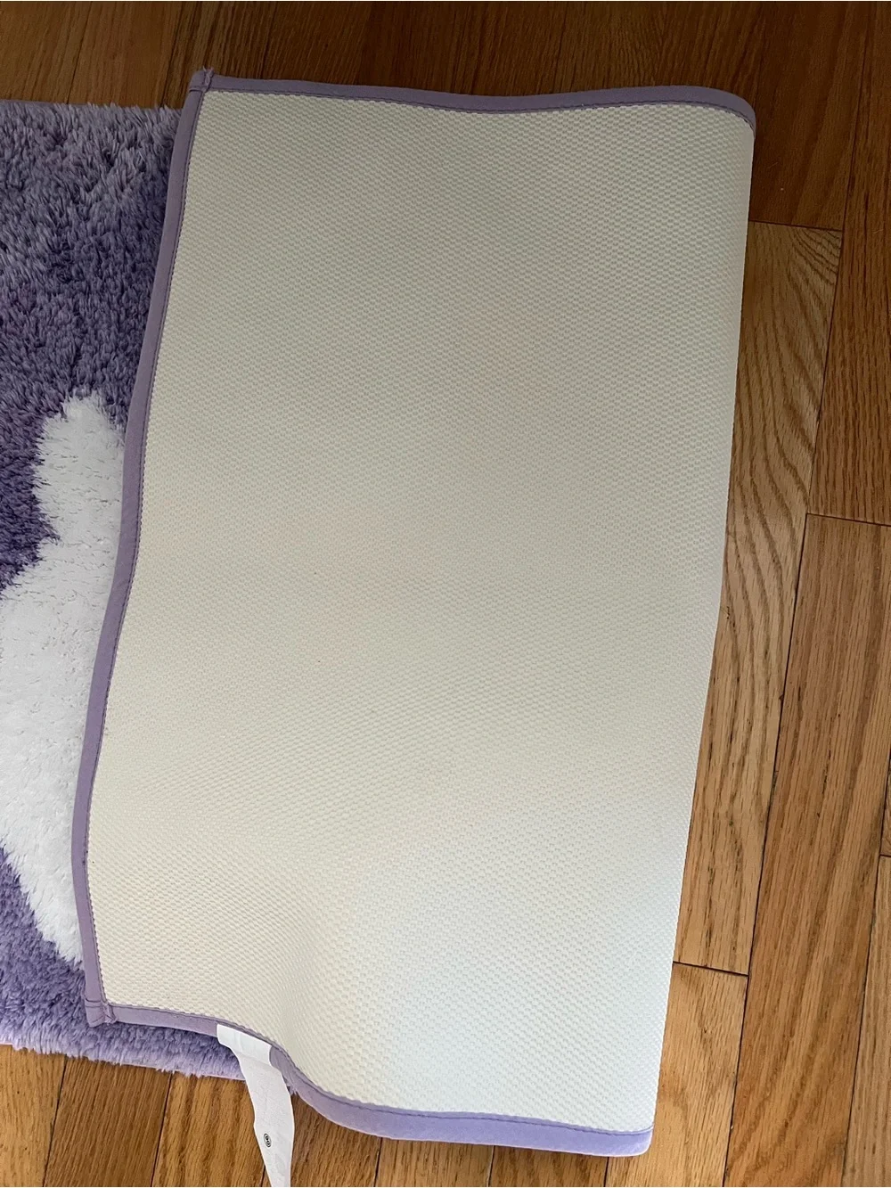 Spooky Ghost Plush Bath Mat - Purple & White